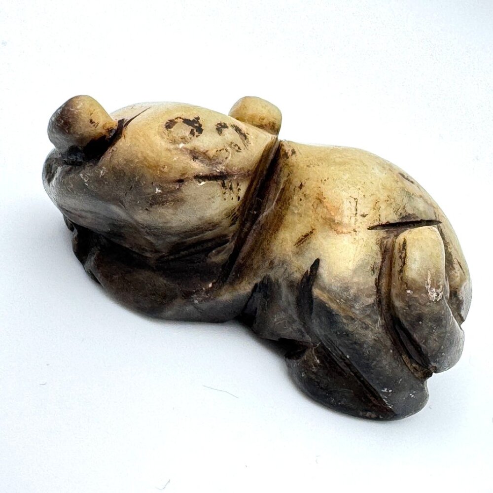 Jade Carved Mythical Figurine Rustic Stone Antique 17 c ?